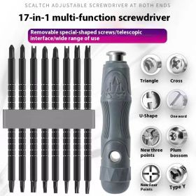 Multifunctional 17-in-one Strong Magnetic Special-shaped Screwdriver Set