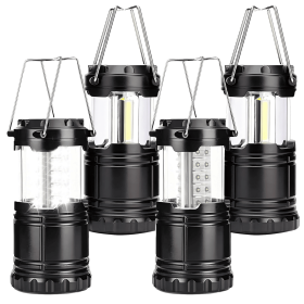 Jellas Collapsible LED Camping Lanterns 4 Packs, IPX4 Waterproof Portable Camp Light