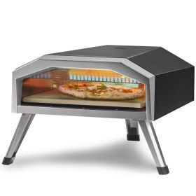 VEVOR Gas Pizza Oven, 13-inch Outdoor Pizza Oven, Thick Stainless Steel Propane Pizza Maker with Pizza Stone