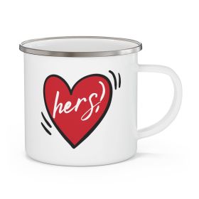 Enamel Camping Mug, Say It Soul Her Heart, Couples