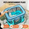 VEVOR Foldable Pet Playpen, 32'' x 24'' x 22'' Portable Dog Playpen, Crate Kennel for Puppy, Dog, Cat, Waterproof 600D Oxford Cloth, Removable Zipper