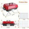 Portable Charcoal Grill, Tabletop Outdoor Barbecue Smoker, Small BBQ Grill for Outdoor Cooking Backyard Camping Picnics Beach