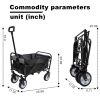 Collapsible Foldable Wagon Cart with strapping system, Beach Wagon , Utility Cart