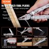 VEVOR 16-In-1 Multitool Pliers, Multi Tool Pliers, Cutters, Knife, Scissors, Ruler, Screwdrivers, Wood Saw, Can Bottle Opener