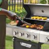 Propane Grill 4 Burner Barbecue Grill Stainless Steel Gas Grill with Side Burner and Cover for Outdoor BBQ, Camping