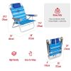 UNNYFEEL Extra Wide 28" Low Beach Chair 5 Position Lay Flat, XL Oversized Portable Folding Camping Chairs with Cup Holder for Outdoor/Trip