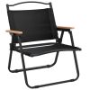 Camping Chairs 2 pcs Black 21.3"x16.9"x23.2" Oxford Fabric