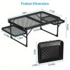 Outdoor Folding Picnic Table Grill Camping Table, 4-6 Person Portable Roll up Aluminum Table, Quick Setup in 1-5 Minutes, for Picnic, Garden, Patio