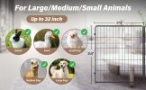 Dog Playpen Indoor Outdoor, 24" Height 8 Panels Fence with Anti-Rust Coating, Metal Heavy Portable Foldable Dog Pen for Large