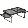 Outdoor Folding Picnic Table Grill Camping Table, 4-6 Person Portable Roll up Aluminum Table, Quick Setup in 1-5 Minutes, for Picnic, Garden, Patio