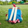 [Blue Bear] Embroidered Applique Kids Fabric Art School Backpack / Outdoor Backpack (8.7*10.2*4.3)