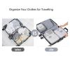 1 set of 9PCS luggage cube packaging, organizer of travel luggage packaging, with laundry bag, compressed storage shoe bag, clothing and underwear bag