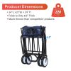 YSSOA Rolling Collapsible Garden Cart Camping Wagon, with 360 Degree Swivel Wheels & Adjustable Handle, 220lbs Weight Capacity,Blue