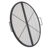 VEVOR X-Marks Fire Pit Grill Grate, Foldable Round Cooking Grate, Heavy Duty Steel Campfire BBQ Grill Grid with Handle and Support X Wire