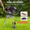 VEVOR 22 inch Kettle Charcoal Grill, Premium Kettle Grill with Wheels and Cover, Porcelain-Enameled Lid and Ash Catcher & Thermometer for BBQ