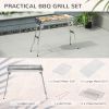 Portable Charcoal Grill, Stainless Steel Folding Outdoor BBQ Grill for Backyard Cooking, Camping, Picnic, Party, Tailgating and Travel with Pan