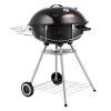 VEVOR 22 inch Kettle Charcoal Grill, Premium Kettle Grill with Wheels and Cover, Porcelain-Enameled Lid and Ash Catcher & Thermometer for BBQ