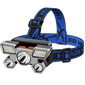 Waterproof LED Headlamp - USB Rechargeable for Camping Adventure (Color: Golden)