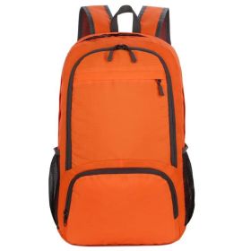 Foldable Lightweight Waterproof Backpack Travel Hiking Daypack (Color: Orange, Type: Sports Bag)