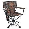 360¬∞ Swivel Hunting Chair Portable Foldable Hunting Chair with Mesh Cup Holder and Storage Pockets