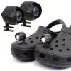 2pcs LED Rechargeable Headlights For Crocs, Waterproof And Long-Lasting ABS Light For Outdoor Camping For Kids & Adults