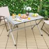 4-6 Person Portable Aluminum Camping Table with Carrying Bag