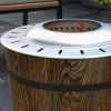 Outsunny Smokeless Fire Pit with Fireproof Mat, 20" Barrel Style Portable Wood Burning Firepit