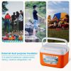 5.2/8.4/13.7/28.5/47.5QT Picnic Insulated Box, Fresh-Keeping Box, Outdoor Picnic, Barbecue, Camping Portable Insulated Box, Orange Fresh-Keeping Box