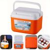 5.2/8.4/13.7/28.5/47.5QT Picnic Insulated Box, Fresh-Keeping Box, Outdoor Picnic, Barbecue, Camping Portable Insulated Box, Orange Fresh-Keeping Box