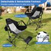 Hammock Camping Chair with Retractable Footrest and Carrying Bag