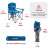 XXL Oversized Camping Chair Heavy Duty 500 LBS for Big Tall People Above 6'4 Padded Portable Folding Sports Lawn Chairs with Armrest Cup Holder & Pock