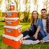 5.2/8.4/13.7/28.5/47.5QT Picnic Insulated Box, Fresh-Keeping Box, Outdoor Picnic, Barbecue, Camping Portable Insulated Box, Orange Fresh-Keeping Box