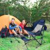 Hammock Camping Chair with Retractable Footrest and Carrying Bag