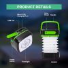 Solar Lantern Camping, Collapsible Solar Camping Light Rechargable,LED Portable USB Solar Lamp IP54 Waterproof Lights for Backpacking Gear