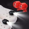 2pcs LED Rechargeable Headlights For Crocs, Waterproof And Long-Lasting ABS Light For Outdoor Camping For Kids & Adults