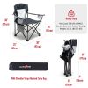 SUNNYFEEL XL Oversized Camping Chair, Folding Camp Chairs for Adults Heavy Duty Big Tall 300 LBS