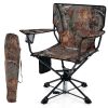 360¬∞ Swivel Hunting Chair Portable Foldable Hunting Chair with Mesh Cup Holder and Storage Pockets